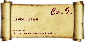 Csaby Ilma névjegykártya